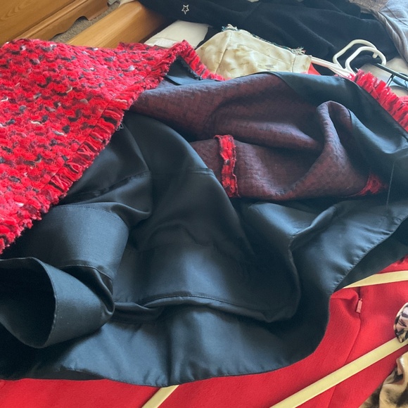 Red Tweed Dress Oscar De La Renta - Picture 5 of 6